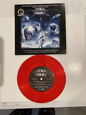 RED VINYL--- Star Wars THE EMPIRE STRIKES BACK Imperial March EXCLUSIVE 7  0918 • $19.95