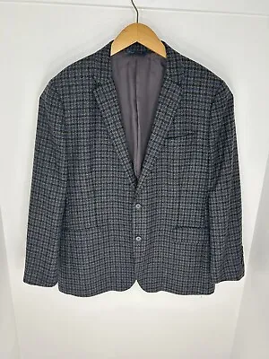 Brooks Brothers Blazer Mens 46R Blue Check Lanificio Di Pray Sport Coat Milano • $74.77