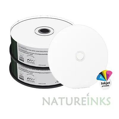 50 MediaRange CD R 48x Blank CD-R Discs Printable Full Face 100 Min 900MB MR243 • £18.99