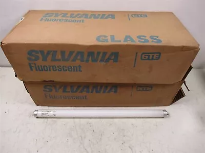 2 Cases Of 24 Sylvania F15T8/CW Cool White Fluorescent Tube Lamps 15W 48 Total • $199.95