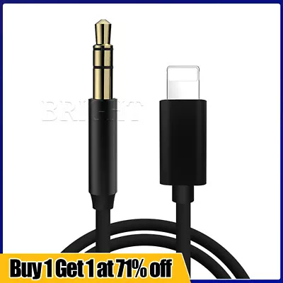 3.5mm Jack AUX Adapter Cable Cord To Car Audio For IPhone 14 13 12 11 X Pro Max • £3.49