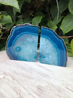 £49.99 • Buy Agate Bookends  2.1 KGs  Genuine 100%