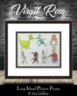 Virgil Ross Original Signed Model Sheet Drawing Bugs Bunny Knight Custom Framed • $1495