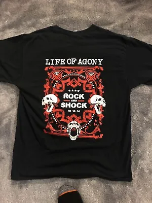 Life Of Agony Rock & Shock T Shirt Sz  XL 10/18/14 Gwar *Condition Nice* MA • $119.99