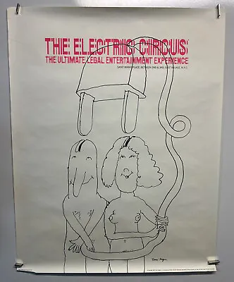 Original Tomi Ungerer Electric Circus New York  Cartoon Illustration Poster • $150