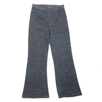 Exclusively Misook Pants Size Medium Marled Gray Black Acrylic Knit Boot Cut • $23.99