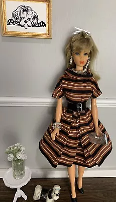 Vintage Barbie Clone 1960s Dress With Beautiful Jewelry Set/Other Accessories . • $32