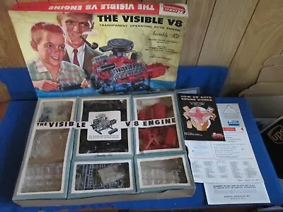 Vintage Renwal Visible V8 Transparent Model Kit #802:1298 • $115