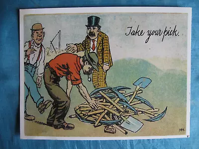 1890s Humorous Cartoon Miners/Mining Tools TAKE YOUR PICK Reproduction # 344 AD • $19.99