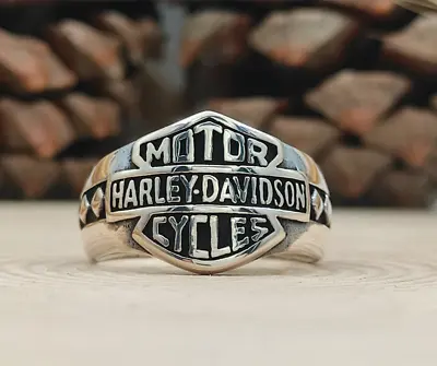 Harley Davidson Bike Motorcycle Inspired Solid 925 Sterling Silver Ring Unique • $86.82
