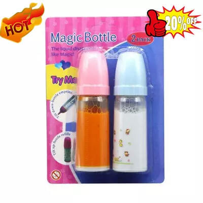 2pcs Baby Doll Bottle Learning Gift Girl Role Play Disappearing Kid Toy Milk 202 • £7.52