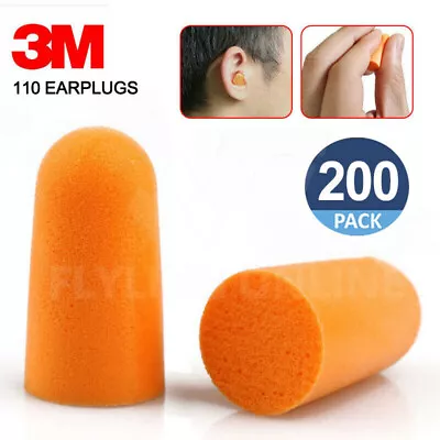 200Pairs 3M 1100 Disposable Foam Ear Plug Noise Reducer Uncorded Individual Wrap • $49.98