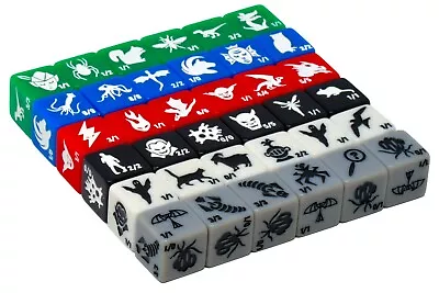 36x Magic The Gathering Token Dice And Bag.  Monster Rocks: 6 Unique Dice Molds • $35.99