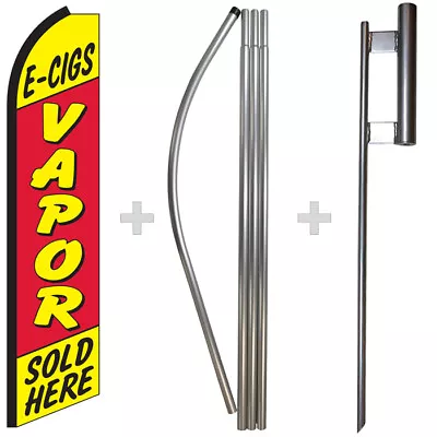 E-Cig Vapor Sold Here 15' Tall Swooper Flag & Pole Kit Feather Super Banner • $59.99