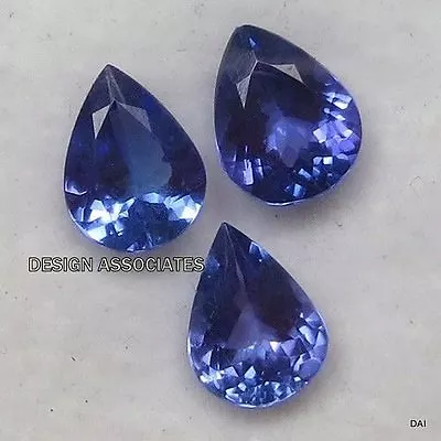 Tanzanite  Pear  Cut  Gemstone 7x5 Mm Aaa Each Treated Earth Mined • $16.99