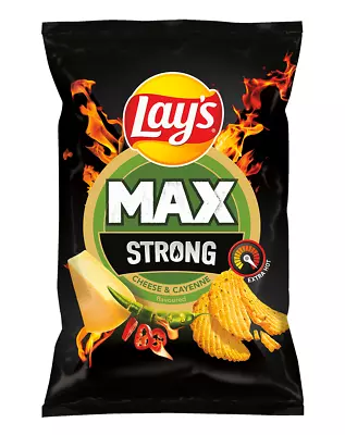 LAYS MAX STRONG Cheese & Cayenne Flavor Potato Chips Snacks 120g 4.2oz • £16.13