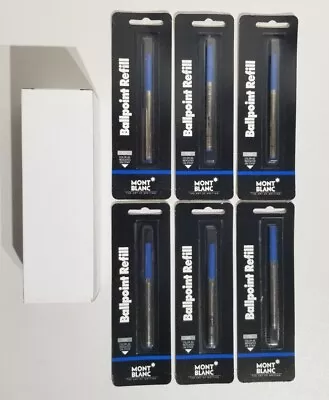 Mont Blanc Blue Fine Ballpoint Pen Refills 39SGC-F Lot Of 6 ☆ New • $80.09