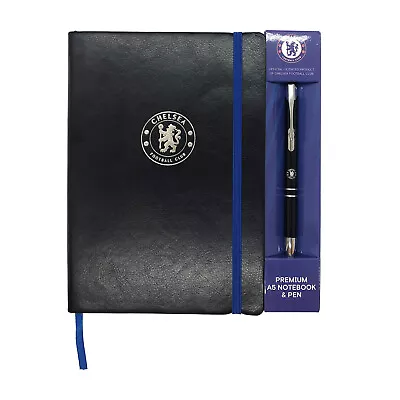 Chelsea FC Notebook & Pen A5 Executive Premium OFFICIAL Football Gift • £12.99