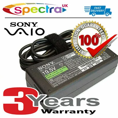 £34.99 • Buy Genuine Original Sony Vaio VGP-AC19V28 PCG-7Y1M Laptop Charger AC Power Adapter