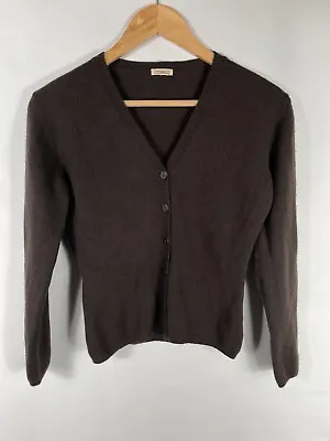 Malo Women's Size 40 Brown Long Sleeve 100% Cashmere Cardigan • $75