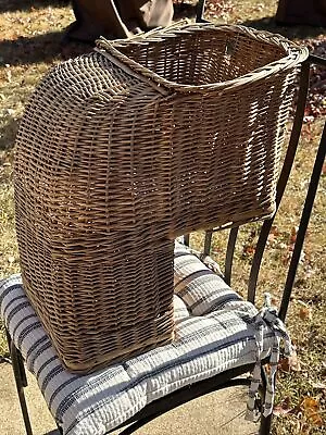 WICKER BICYCLE SEAT FOR BABY Antique Vintage Baby Toddler Child's High Chair • $25