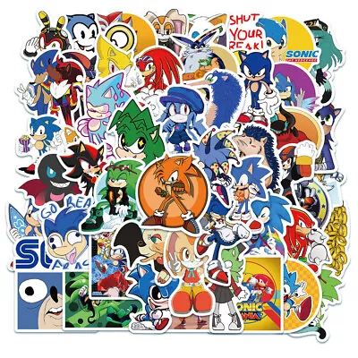 50pcs Sonic The Hedgehog Stickers Imposter Luggage Mobile Iphone Decal Game PS5 • £6.99