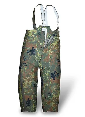 £27.99 • Buy Genuine German Army GoreTex Bib And Brace Trousers Combat Flecktarn Waterproof