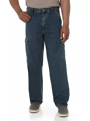 New Wrangler Cargo Jeans Dark Stone Denim ALL Men's Sizes Tech Pocket  • $34.99