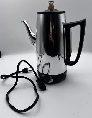 VTG  GE Immersible Pot 24P15 Coffee Percolator  9 Cup W/cord Tested Works Bin 2 • $24.99