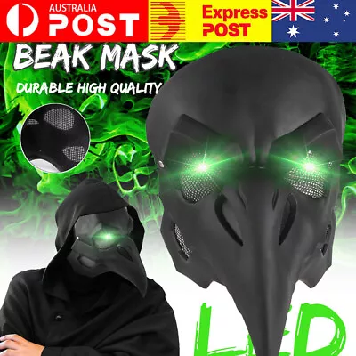 Party Hoilday Cosplay Full Face Mask Plague Doctor Long Nose Beak Bird Crow Mask • $19.90