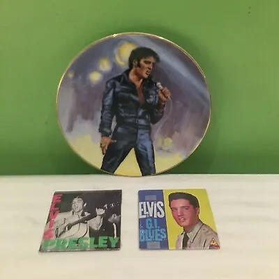 Elvis Presley Lot 2 Mini Records Plate And Boy From Tupelo Cd W/ Book Ships Free • $34.24