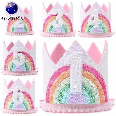 Birthday Party Decorations For Baby Girl Boy Hat Crown Pricess First 1st 2nd 3rd • $15.99