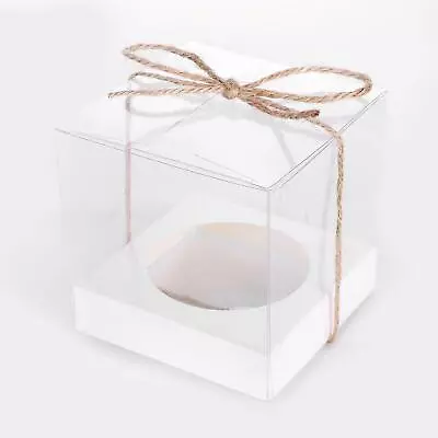 12pcs Single Clear Cupcake Containers Clear Boxes For Favors 3.5x3.5x3.5 Inc... • $25.28