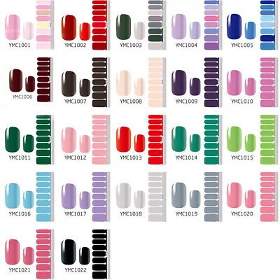 $1.10 • Buy Full Cover Nail Polish Wraps Self-adhesive Nail Stickers Nail Art Decoration AU