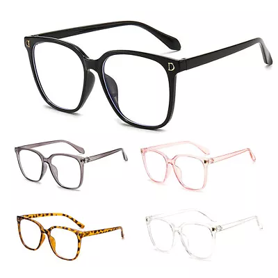 Fake Square Frame Clear Lens Geek Glasses UV Protection Nerd Unisex Fashion UK • £3.59