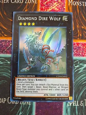 Yu-Gi-Oh! TCG Diamond Dire Wolf CT10-EN012 Limited Super Rare Near Mint • $3.60