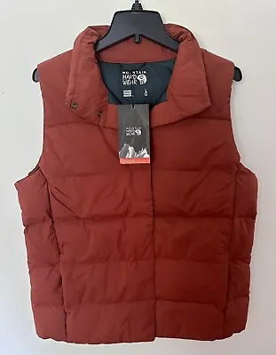 NWTs Mountain Hardwear Glacial Storm Down Vest. Women’s L (retail $225). DAMAGED • $48