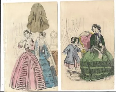 4 Ladies Cabinet Of Fashion   Victorian Fashion Plates     Late 1840's ? • £8.99