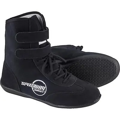 Speedway Hightop Racing Shoes SFI 3.3/5 Flexible Leather Black US Mens 9 • $73.99