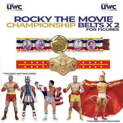 £7.99 • Buy Rocky Championship Belt Set X 2 Thunderlips For Hasbro Jakks Sized Figures 