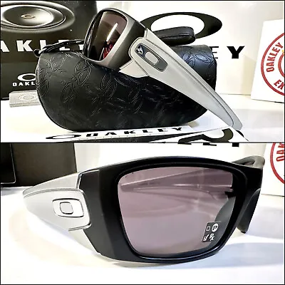 Custom Oakley Fuel Cell ~ Matte W X-Silver Stems • Black Iridium • Carry Case + • $127.54