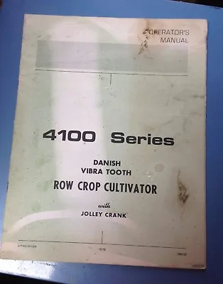 4100 Series Danish Vibra Tooth Row Crop Cultivator W/Jolly Crank Manual • $3.99