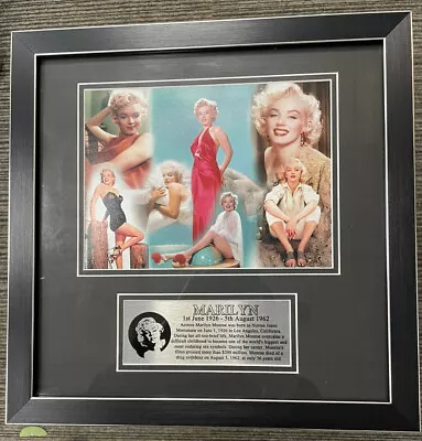 Marilyn Monroe Glass Collage Framed Picture Photo Print New & Ready To Hang (2) • £16.99