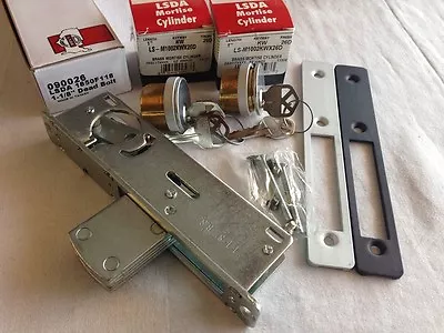 Glass Narrow Stile Door Double Cylinder Kwikset Deadlock Long Throw Bolt • $68