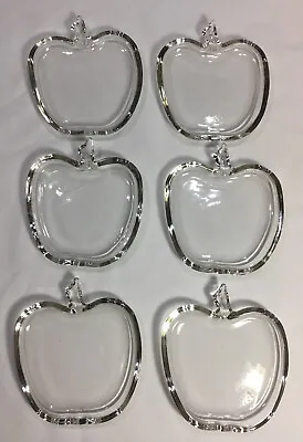 6 Vintage Colony Glass Apple Shape Dishes Sauce Dishes Butter Pats Salt Dips • $11.95