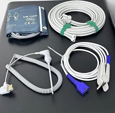 $105 • Buy Welch Allyn Accessories Bundle Compatible - Cuff, Hose, SpO2 Nellcor Oximax,Temp