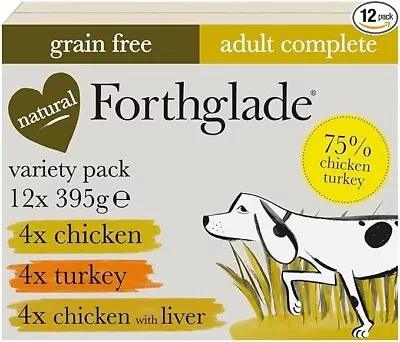 Forthglade Complete Natural Wet Dog Food Grain Free With Vegetables Variety Pack • £19.99