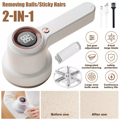 Electric Lint Remover Clothes Cleaner Fabric Shaver USB Rechargeable Defuzzer • £12.89