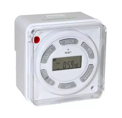 Lowenergie Digital Water Immersion Heater Timer 7 Day Programmable 16A Switch • £19.95