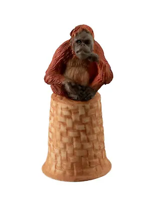 Dé Sewing Monkey Collection Orangutan Family Ceramic #6087 • $26.13